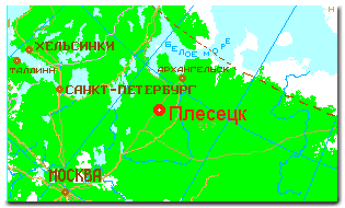 Плесецк на карте россии