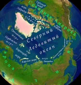 карта Арктики