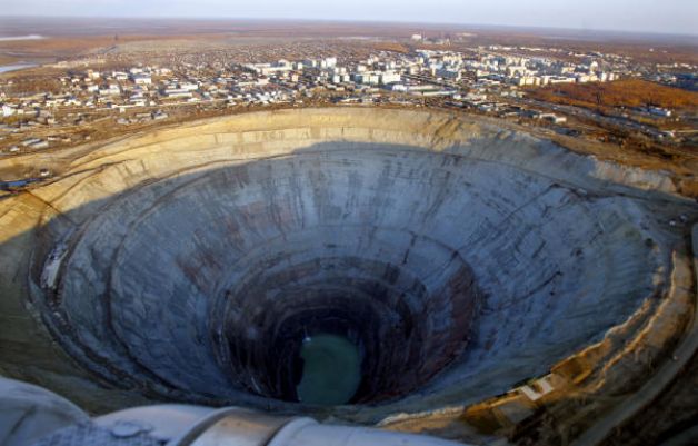 место добычи алмазов